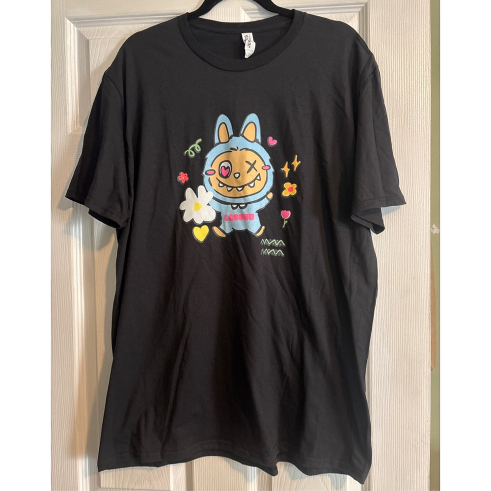 UNISEX One of a Kind “Famous Monster” JERZEES Black Graphic Short Sleeve Tee XL